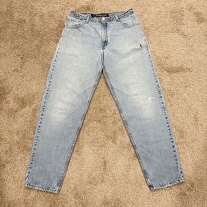 Vintage 90s Levi's 520 Distressed Loose Tapered Jeans 36x34 (Fits 34x33)